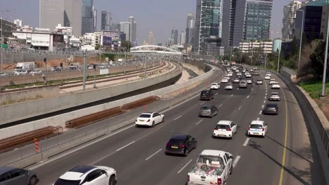 Traffic, city, vehicles, intersection, roads, traffic congestion Vidéo 196981607