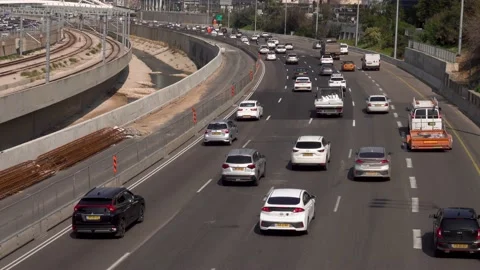 Traffic, city, vehicles, intersection, roads, traffic congestion Vidéo 196981864