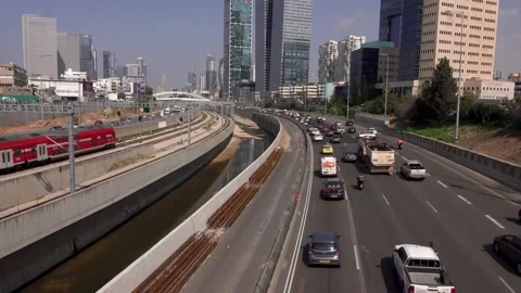 Traffic, city, vehicles, intersection, roads, traffic congestion Vidéo 197060298