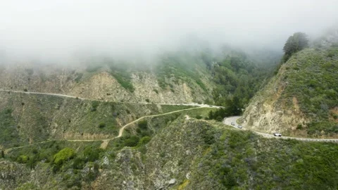 Traffic on cliff of mountain Stock Footage 155462364