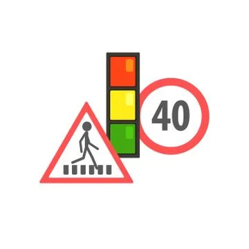 Traffic Code Limiting Signs Ilustración de archivo