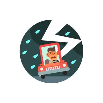 Traffic Code Slippery Road Stock-Illustration