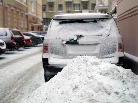 Traffic Collapse In Winter 写真素材