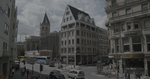 Traffic in Cologne, Germany (Köln) - 4K Stock Footage 68505006