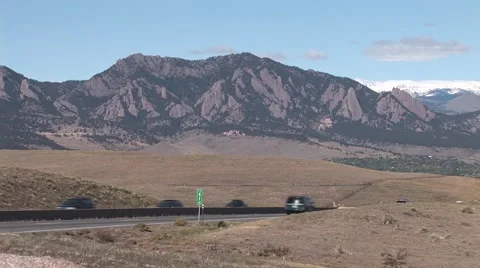 Traffic in the Colorado Mountains Video stock 50770517