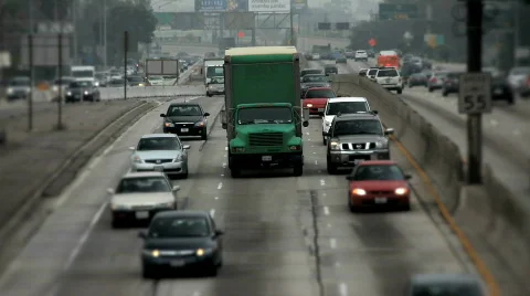 Traffic coming towards camera Stock Footage 821851