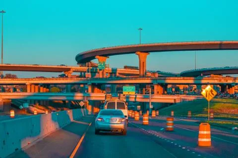 Traffic commute to work Stock Photos