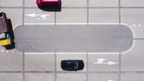 Traffic on the concrete lined road Stock Footage 168954669