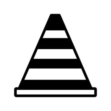 Traffic cone construct icon Stock Illustration