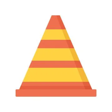Traffic cone construct icon Stock Illustration