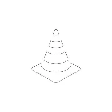 Traffic cone. flat vector icon Stock Illustration