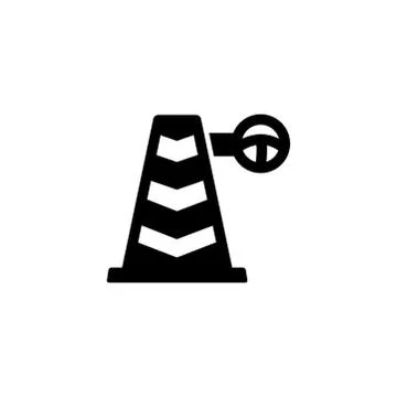 Traffic Cone Icon In Flat Style Vector For Apps, UI, Websites. Black Icon Vector Stock Illustration