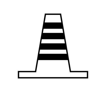 Traffic cone icon illustrated in vector on white background traffic cone i... Foto stock