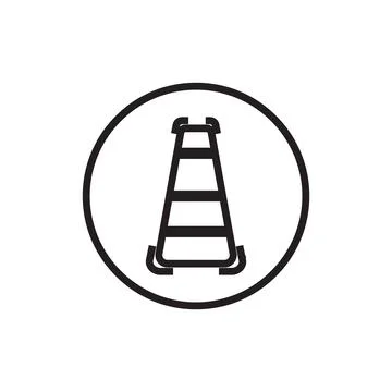 Traffic cone icon Illustrazione stock