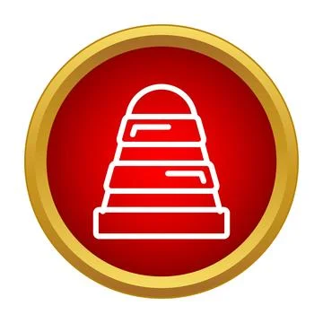 Traffic cone icon indicating safety and construction work Stock Illustration
