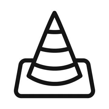 Traffic cone icon mark in filled style Stock Illustration