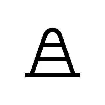 Traffic cone icon for simple flat style ui design Stock Illustration