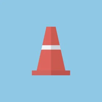Traffic cone icon, vector Illustrazione stock