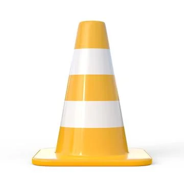 Traffic cone isolated on a white background Stock Illustration