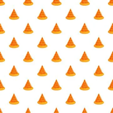 Traffic cone pattern showing caution and safety Illustrazione stock