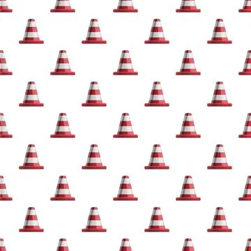 Traffic cone pattern showing danger and construction warning Stock Illustration