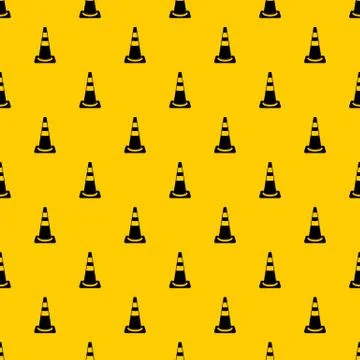 Traffic cone pattern vector Illustrazione stock
