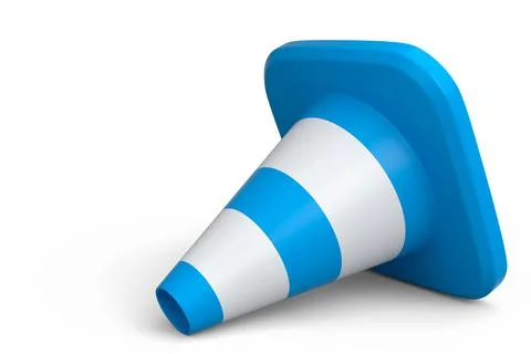 Traffic cone for under construction road work on white background. 스톡 일러스트