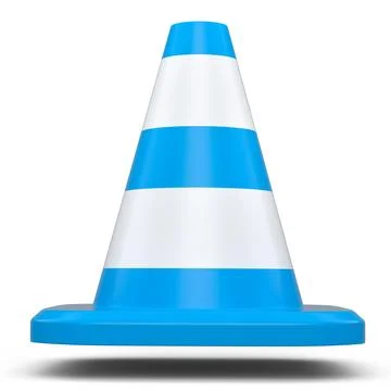 Traffic cone for under construction road work on white background. Stock Illustration