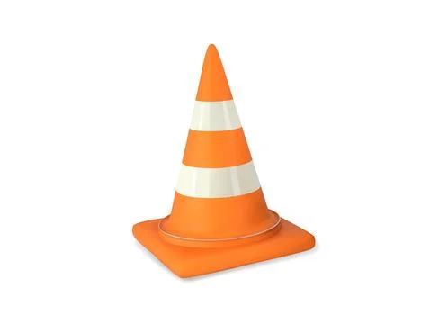 Traffic Cone Vector 3d icon Illustration Stock Illustration