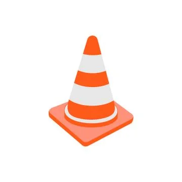 Traffic cone vector icon. Stock Illustration