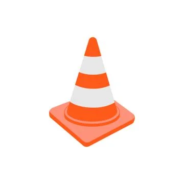 Traffic cone vector icon. Stock Illustration