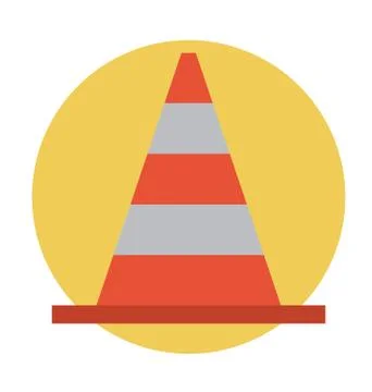 Traffic Cone Vector Illustration Stock Illustration