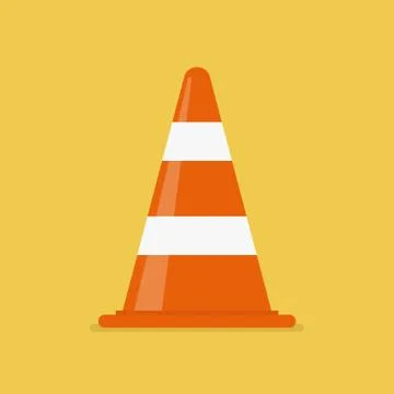 Traffic cone vector illustration Stock Illustration