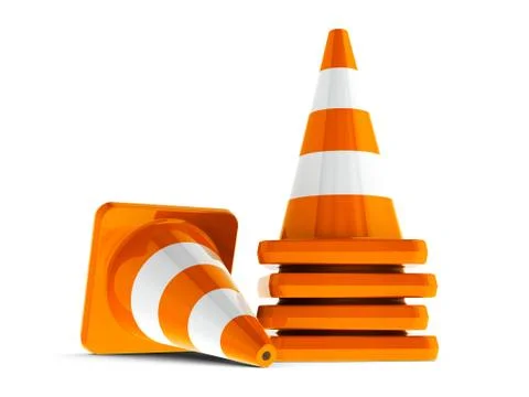 Traffic cones #2 Illustrazione stock