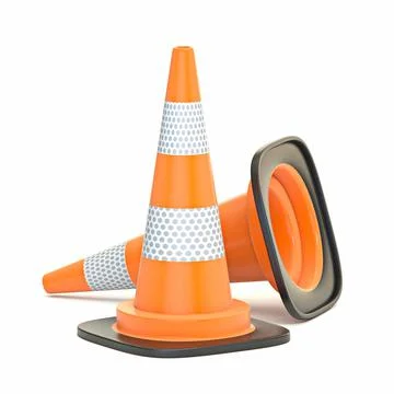 Traffic cones 3D 스톡 일러스트