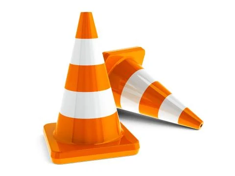 Traffic cones #5 Stock Illustration