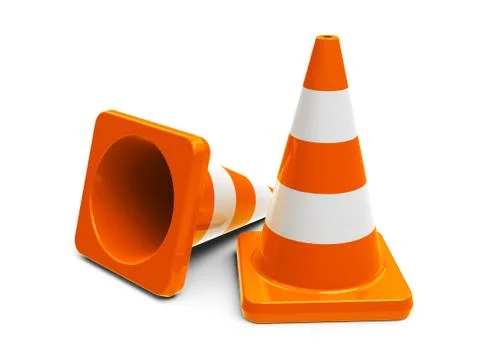 Traffic cones #6 Stock Illustration