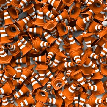 Traffic cones background Illustrazione stock