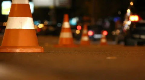 Traffic cones Video stock 849652