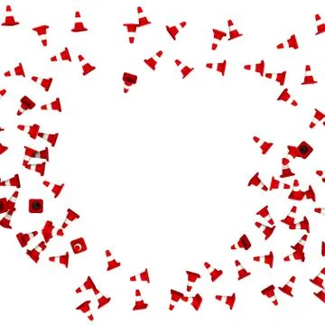 Traffic cones as a frame Ilustração Stock