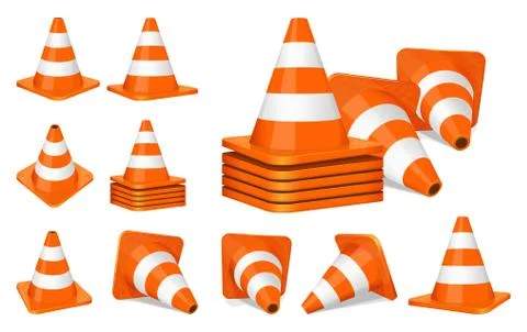 Traffic cones icon Stock Illustration