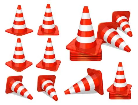 Traffic cones icon Stock Illustration