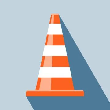 Traffic Cones Icon Stock Illustration