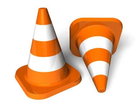 Traffic cones Stock Illustration