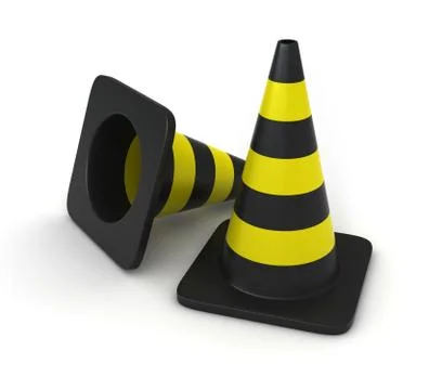Traffic cones Stock Illustration