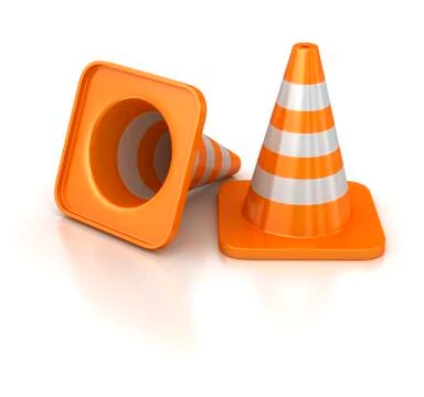 Traffic cones Illustrazione stock