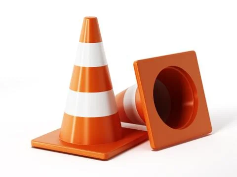 Traffic cones Stock Illustration