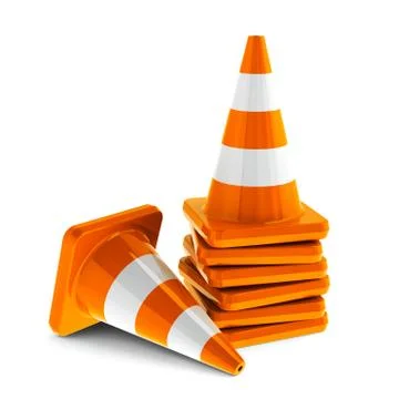 Traffic cones Stock Illustration