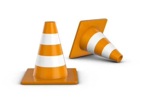 Traffic cones Stock Illustration