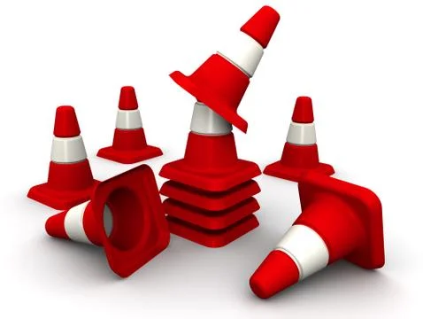 Traffic cones Illustration